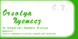 orsolya nyemecz business card